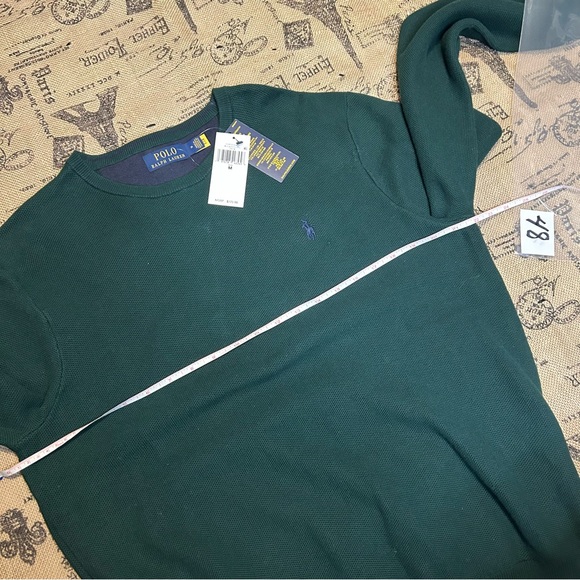 Polo Ralph Lauren  NWT! Men'S Classic 7/15 Green Pullover Sweater Size M - Picture 9 of 12